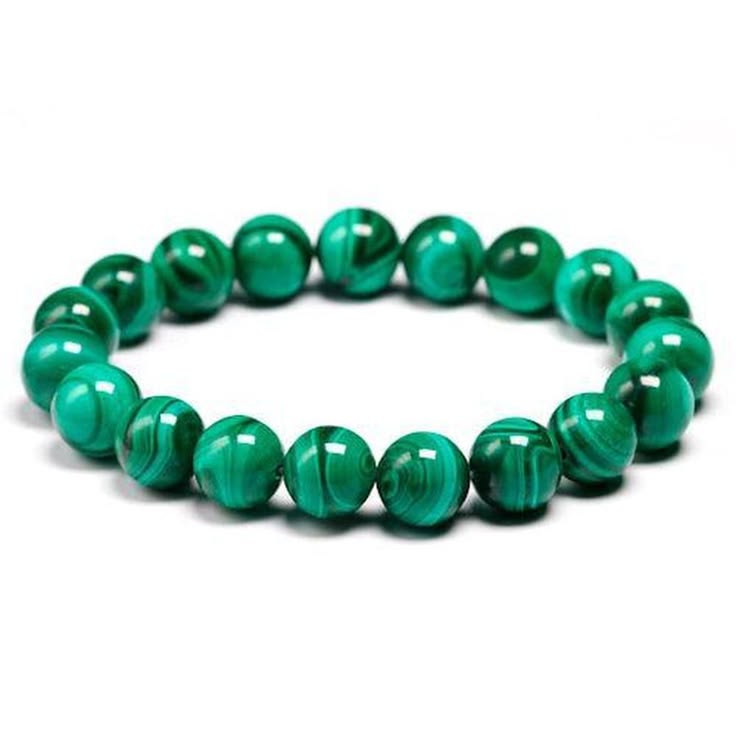 Bracelet en malachite « Réduction des Douleurs » - 6mm _ 23cm