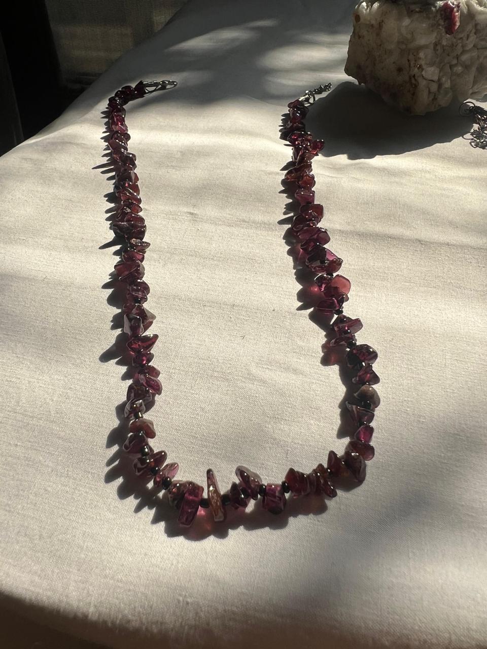 Garnet Beaded Nacklace