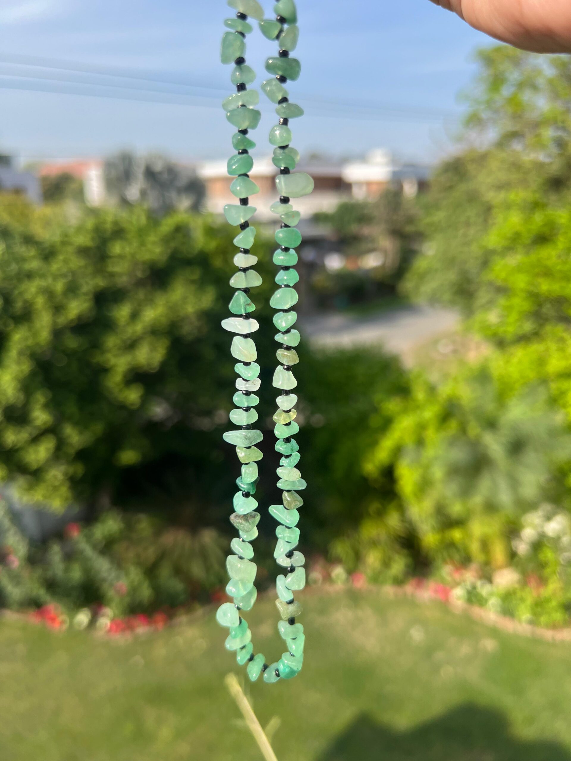 Vibrant Jade beaded Necklace